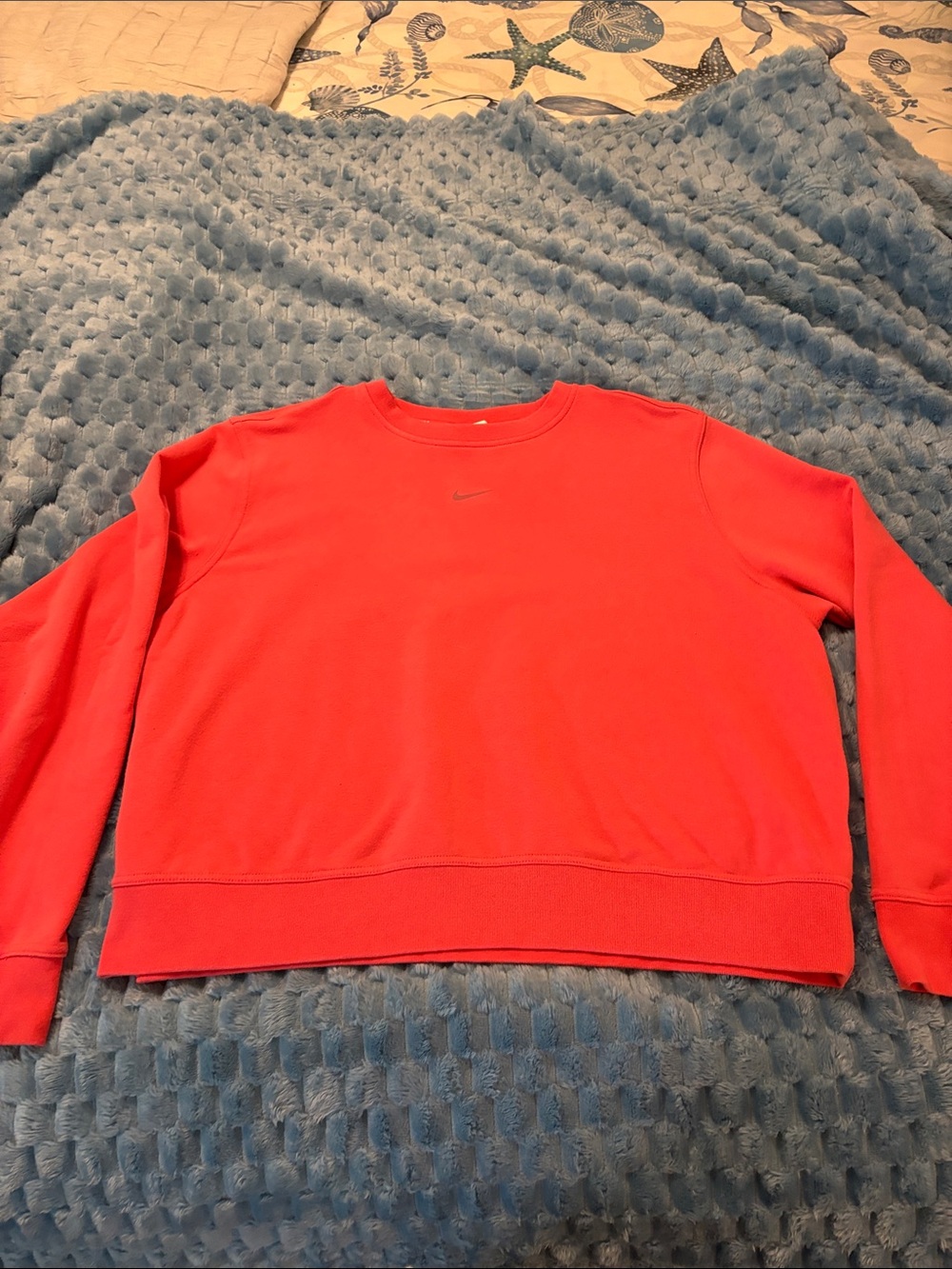 Nike Women’s Coral-Red Crewneck Sweatshirt